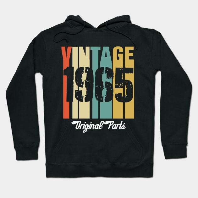 Vintage 1965 Original Parts Retro Vintage Birthday Gifts 55s Hoodie by nzbworld